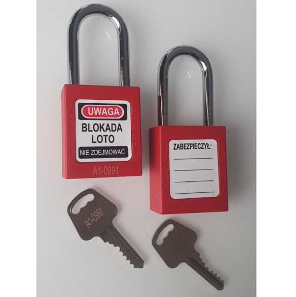 KŁÓDKA SAFETY PADLOCK szekla stalowa 38 mm - obrazek 6