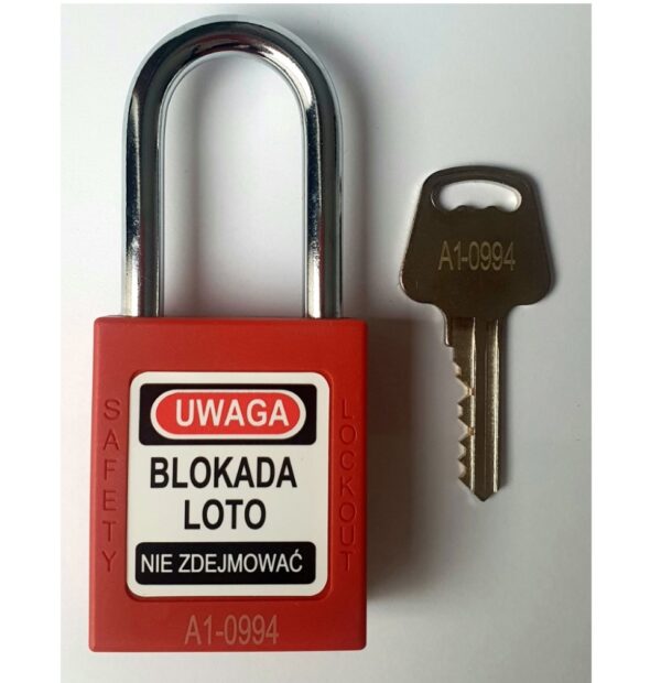 KŁÓDKA SAFETY PADLOCK szekla stalowa 38 mm - obrazek 10